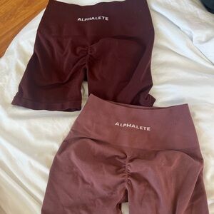 Alphalete amplify shorts set.